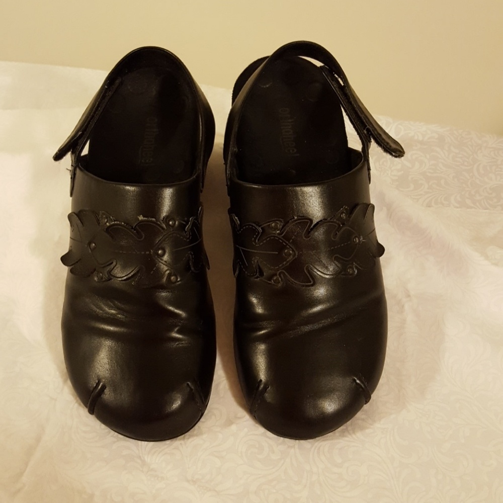 Orthaheel slip on with Velcro back straps